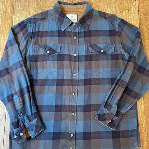 Legendary Whitetails Men's Flannel Shirt - Large, Cobalt Carbon Plaid